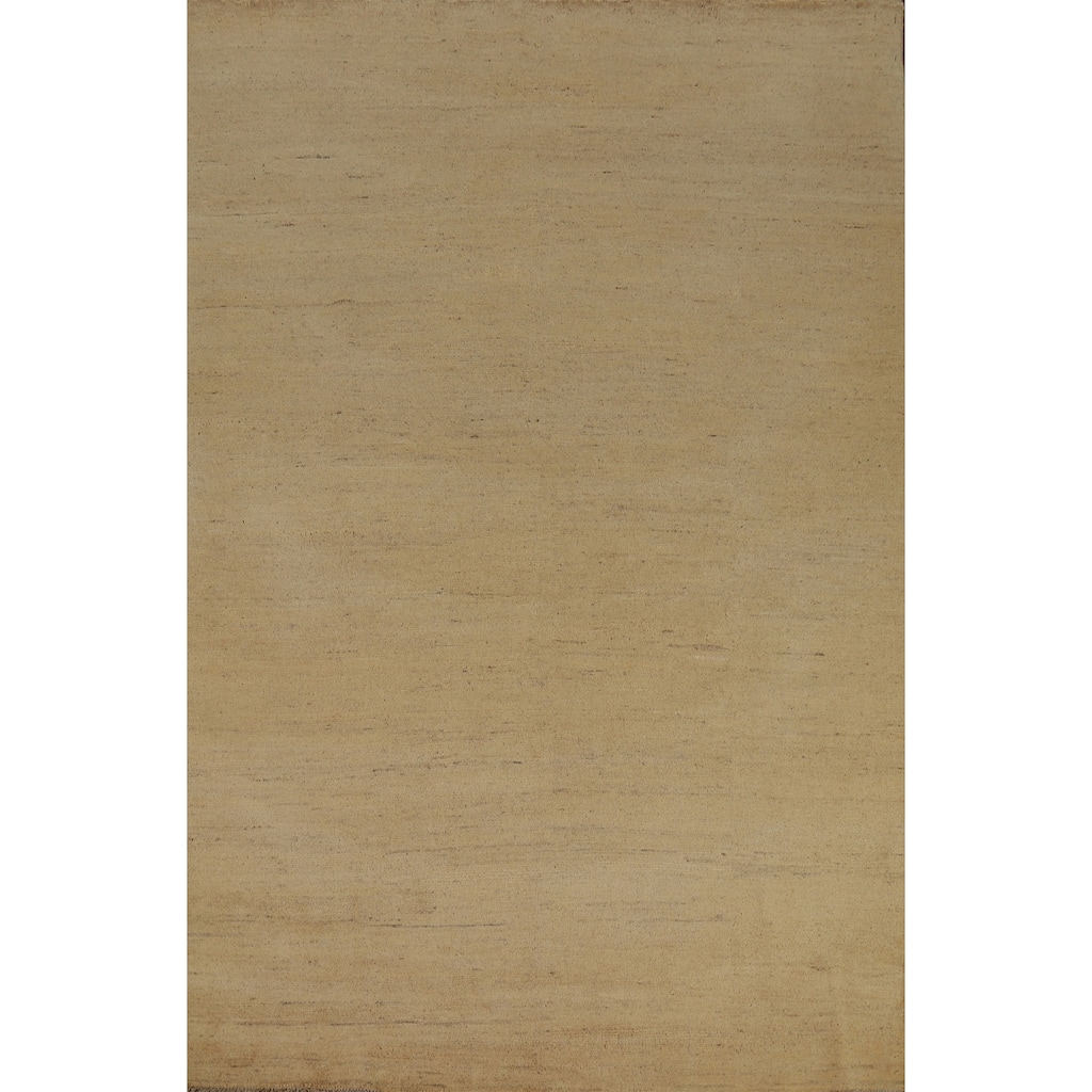 Modern Gabbeh Oriental Square Area Rug Handmade Wool Carpet - 5'3" x 7'10"