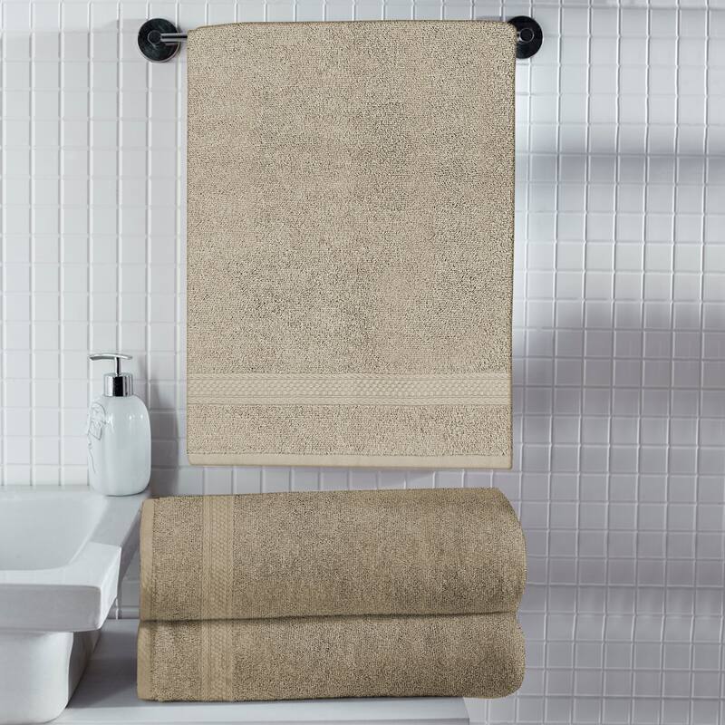 A1HC Bath Towel Sets, 100% Ring Spun Cotton, Zero Twist, Highly Absorbent, 500 GSM Low Lint, Quick Drying Bathroom Towel Sets