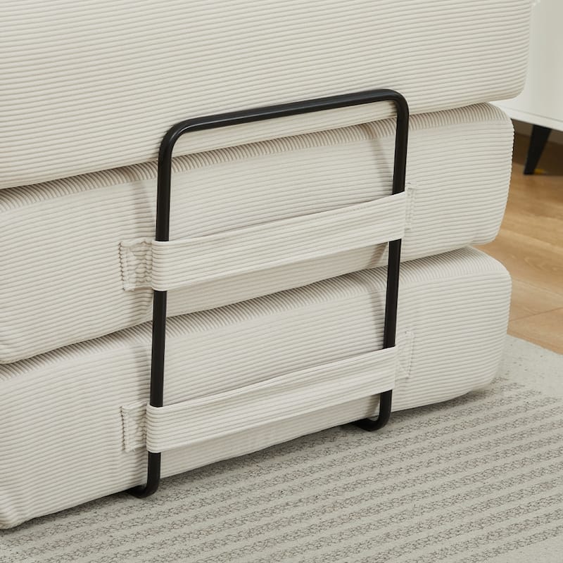 Folding Upholstered Sofa Bed, 78.5" Convertible Sleeper Sofa Bed with 2 Pillows, Fold Out Loveseat Couch, Futon Couch