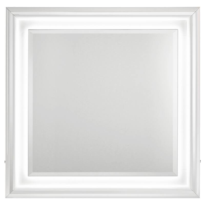 Cassia LED Bedroom Set White High Gloss