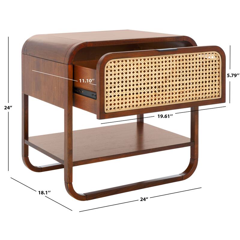 SAFAVIEH Odalys 1-Drawer Nightstand (Fully Assembled)