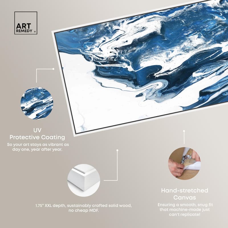 Suman Blue Panoramic Canvas by Art Remedy