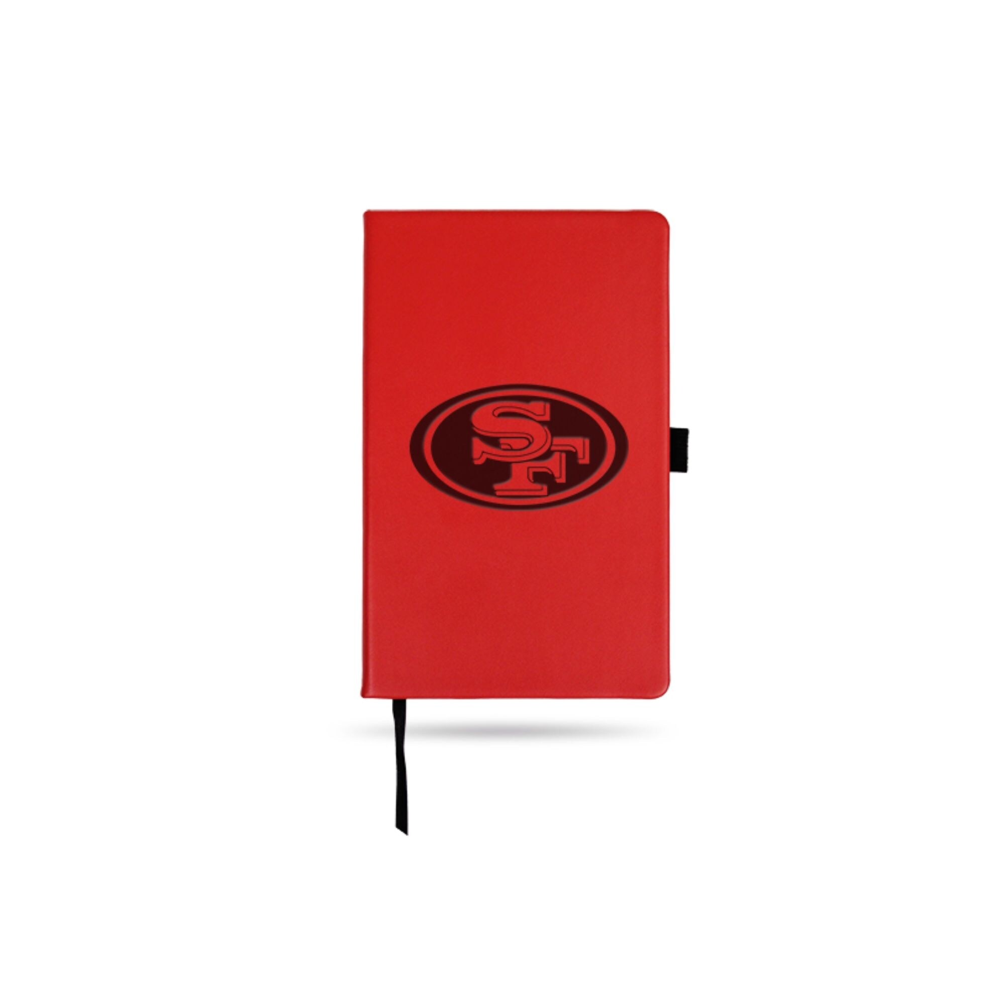 Shop 8 25 Red And Black San Francisco 49ers Leather Notebook Overstock 31604699