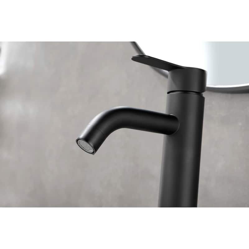 Modern Single Handle Bathroom Sink Faucet with Water Temperature and Flow Controls, Rust and Corrosion Resistant
