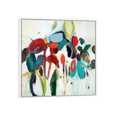 iCanvas "Floral Hints" by Lisa Ridgers Framed Canvas Print