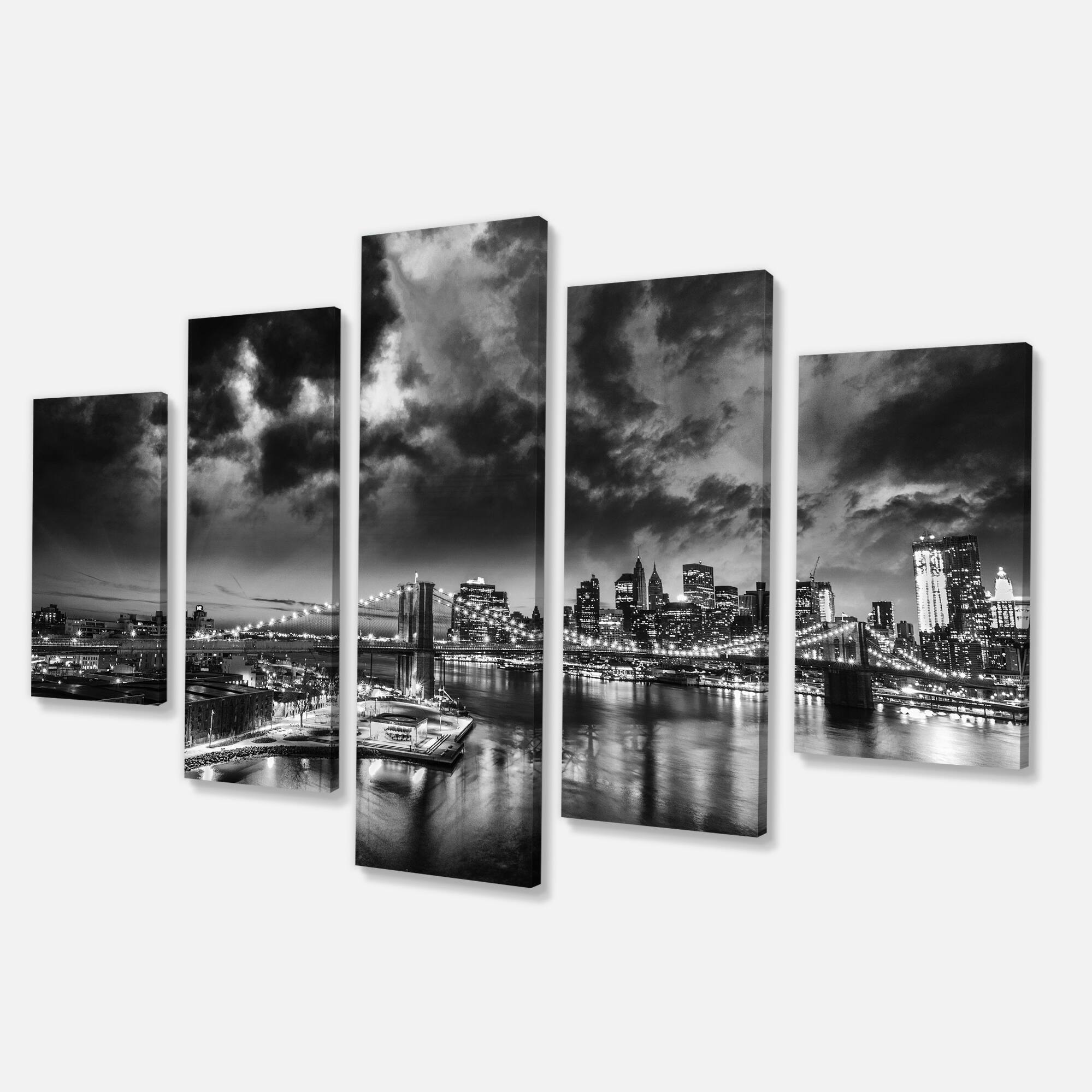 Amazing Night in New York City Cityscape Canvas print On Sale Bed