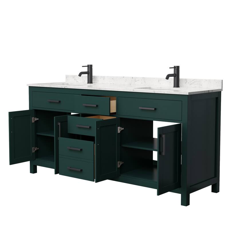 Beckett 72-inch Double Vanity with Cultured Marble Top