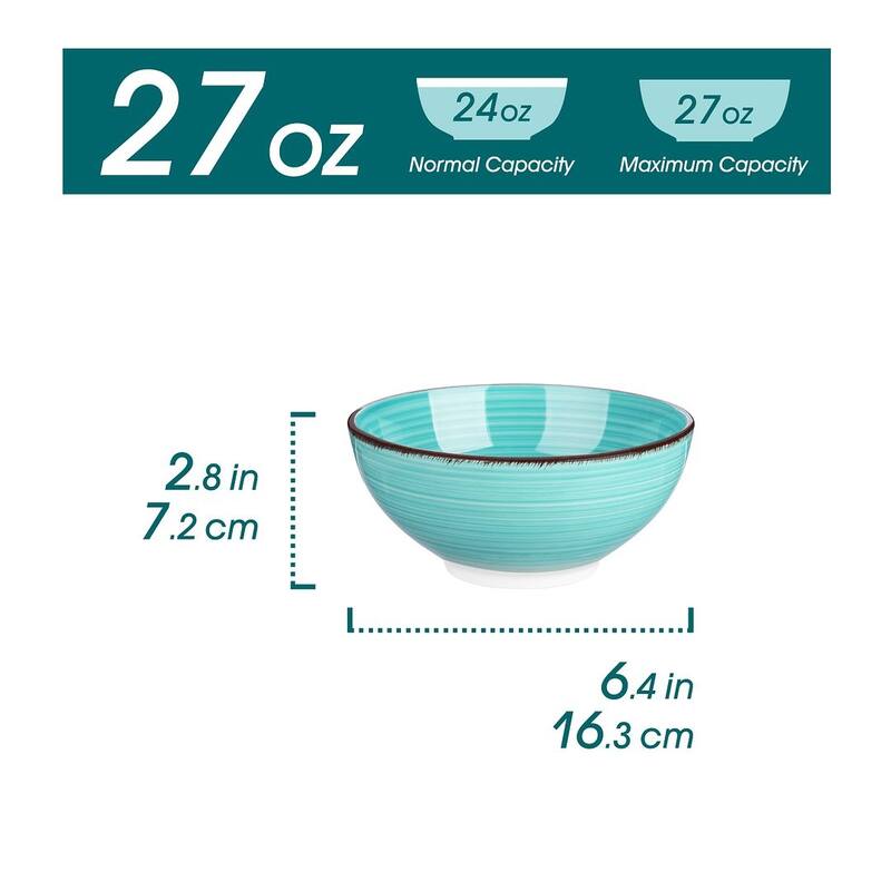 vancasso Bonita Sturdy Stoneware 6-Piece Bowls Set