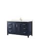 Option Dark Blue, Gold Trim, Carrara Cultured Marble Top