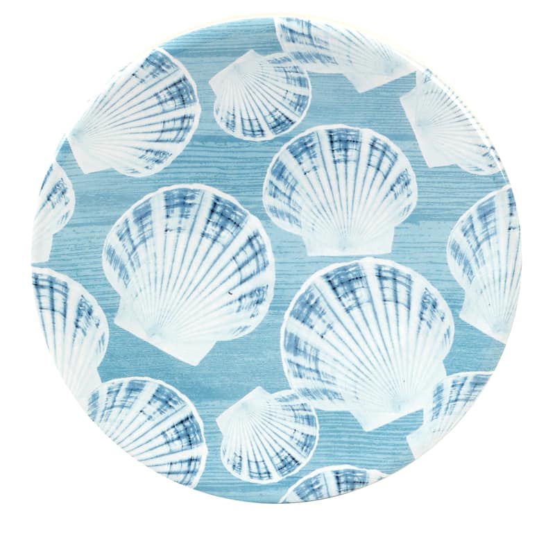 Certified International Beyond the Shore Set of 4 Canape Plates - 6.25" Diam x 0.75"