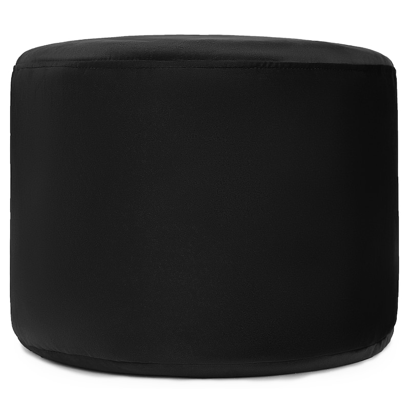 Gouchee Home Belgique Velvet Pouf Ottoman - Black
