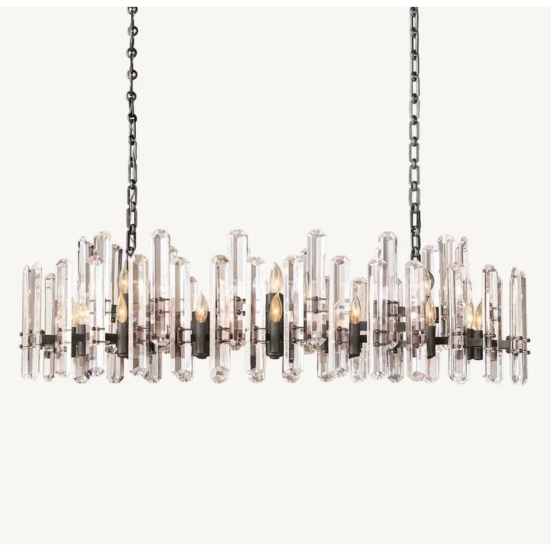 KAYLA 54in Modern Luxury Crystal Chandelier Lighting - LED Ceiling Light Fixture