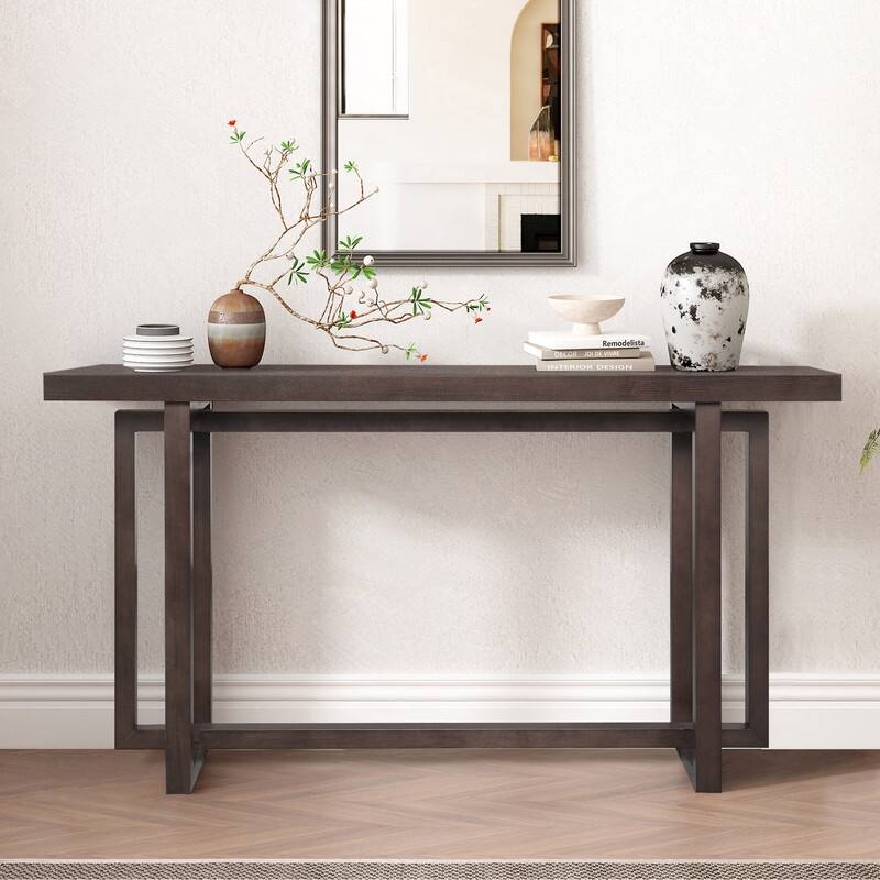 59" Narrow Entryway Console Table for Hallway and Living Room Space Saving