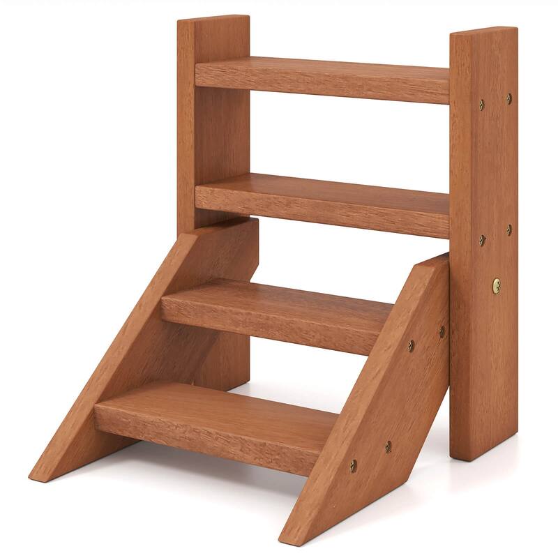 Costway 4-Tier Wood Small Flowerpot Holder Plant Stand for Multiple - See Details