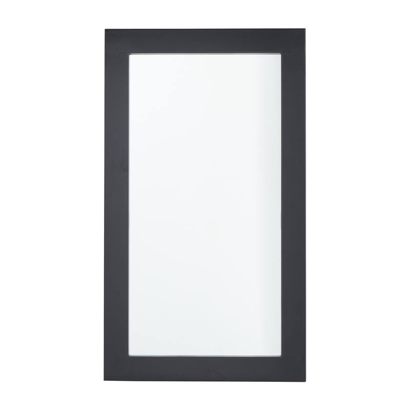 Black Wooden Room Wall Mirror