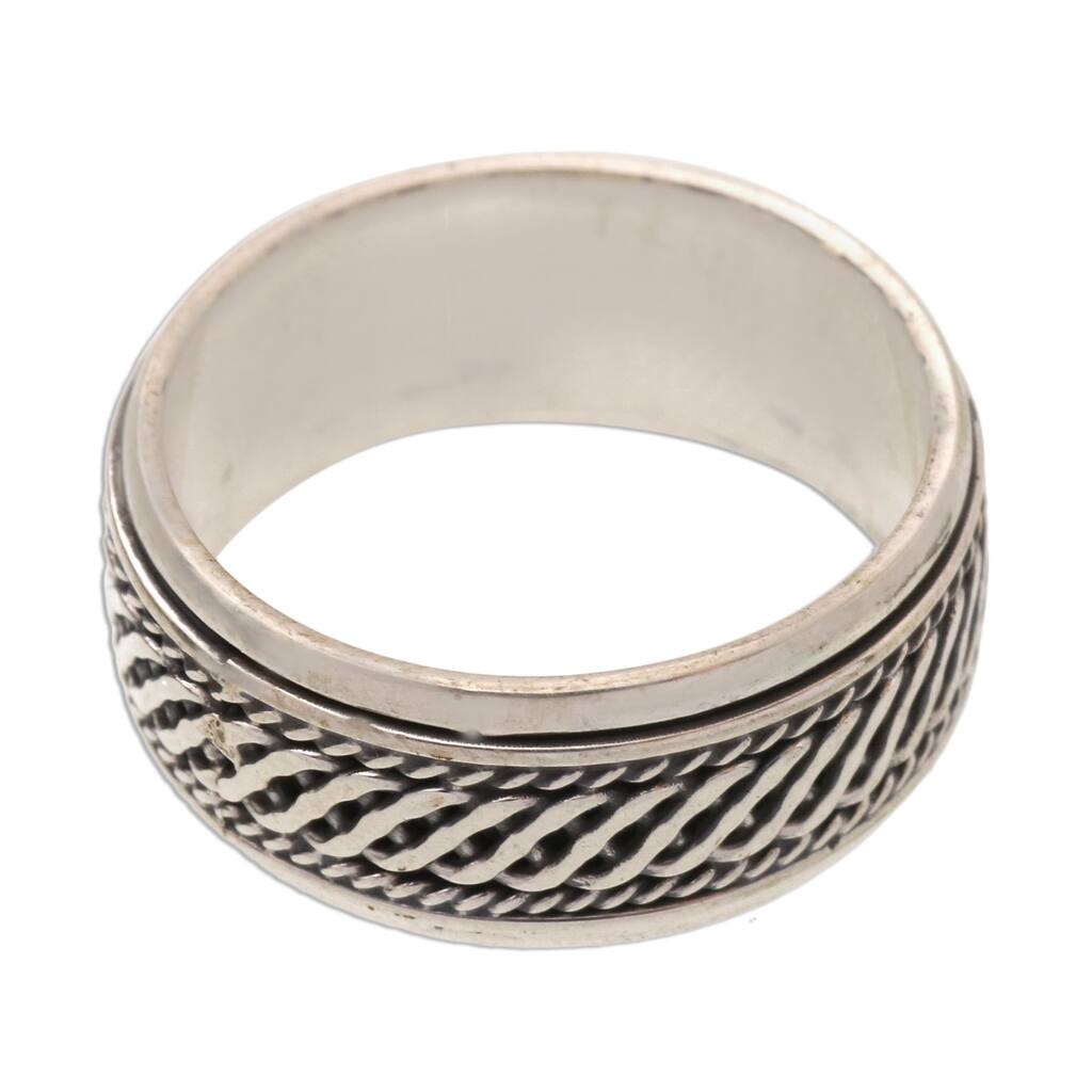 Handmade Men's Sterling Silver Speed Ring (Indonesia)