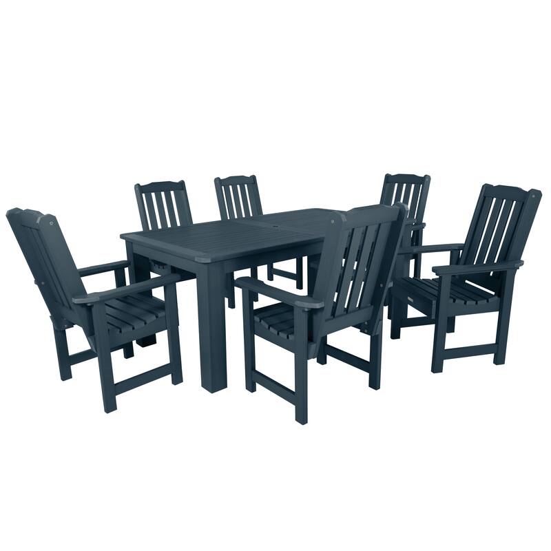 HIGHWOOD 7-Piece Outdoor Dining Set - 42" x 72" Table, Dining-height - Federal Blue