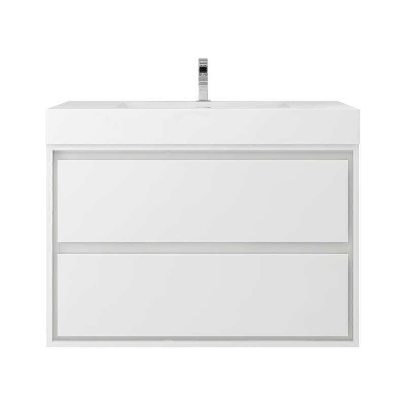 Morava 36" Floating Vanity with Single Sink - 36 - Gloss White