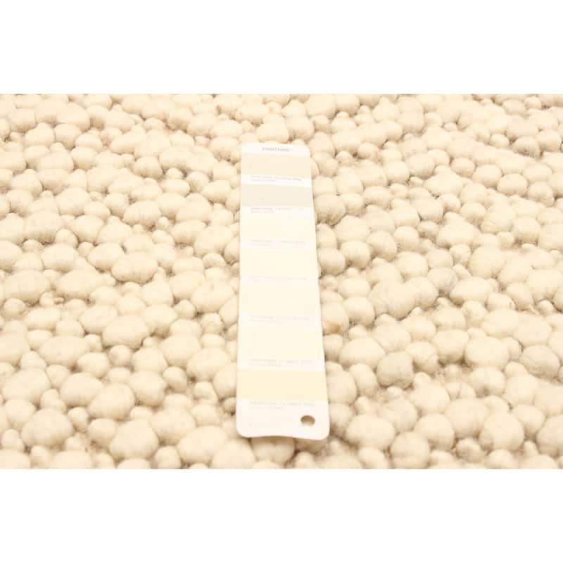 ECARPETGALLERY Braid weave Sienna Cream Wool Rug - 5'2 x 7'7
