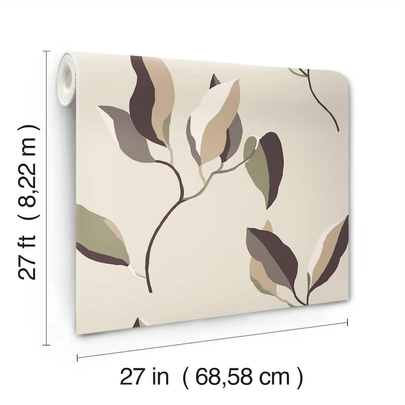 York Wallcoverings Brushwork Branches Violet Wallpaper
