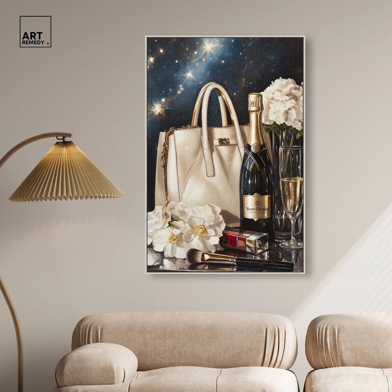 Cheers to Starry Glam Canvas by Art Remedy