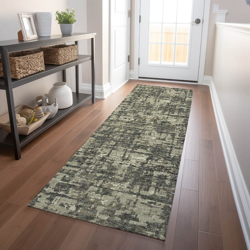 Premium Washable Super Soft Abstract Plaid Mayfield Rug - Earth - 2' 3" x 7' 6" - Runner
