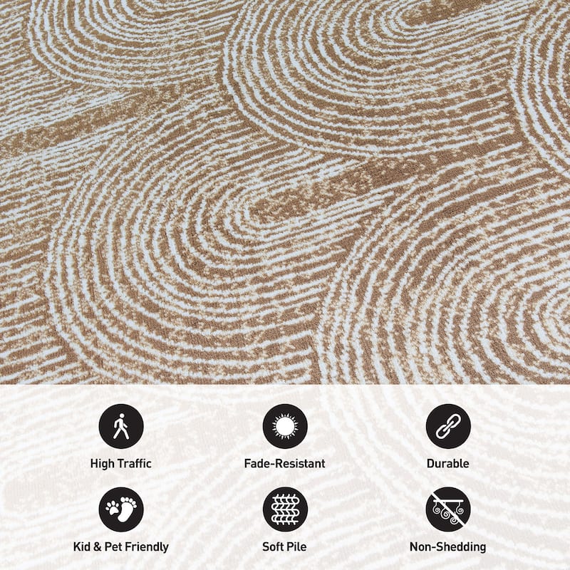 World Rug Gallery Contemporary Bohemian Arch Area Rug