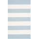 preview thumbnail 81 of 148, SAFAVIEH Handmade Montauk Caspian Stripe Cotton Flatweave Rug 2'3" x 5' - Sky Blue/Ivory