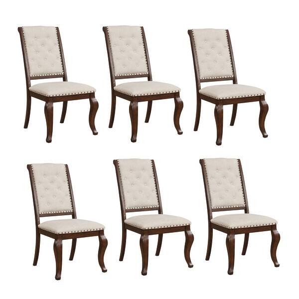 Fremont Tufted Back Upholstered Dining Chairs (Set of 6) Bed Bath & Beyond 36508709