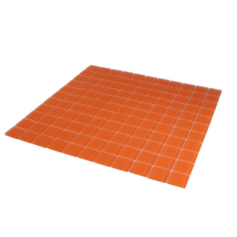 Apollo tile 12" x 12" Colorway Matte Orange Glass Tile (9.67 sq ft/case) - 10 Pack