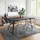 preview thumbnail 33 of 81, Lawrence Modern 7-Piece Dining Set of 6 Acrylic Folding Dining Chairs and Solid Wood Top with Black Metal Legs