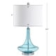 preview thumbnail 44 of 46, Ames 25.5" Glass Teardrop LED Table Lamp, Mercury Silver/Chrome (Set of 2) by JONATHAN Y