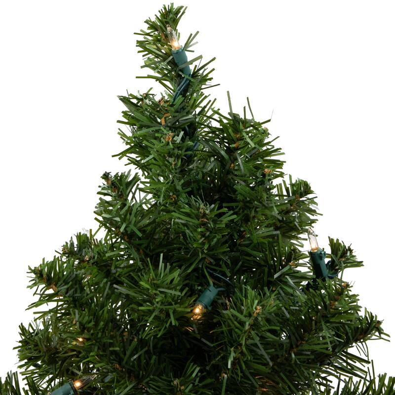 1.5' Medium Canadian Pine Artificial Christmas Tree - Clear Lights - 1.5 Foot