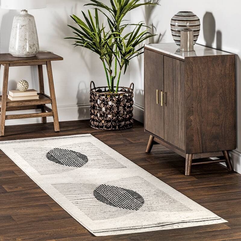 Nuloom Dara Contemporary Geometric Area Rug - 2'8" x 8' Runner - Grey