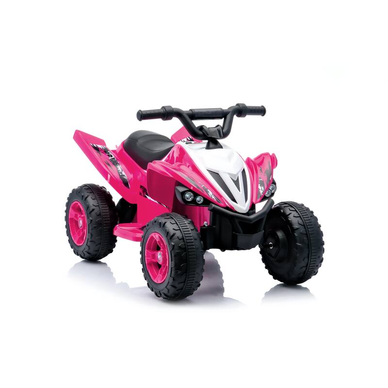 Pink Ride-On Car Electric Vehicle with LED Lights, Toddler Vehicle Battery Powered Electric Car Engineering Car - Pink