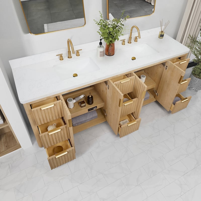 Cadiz Bath Vanity with Composite Stone Top without Mirror
