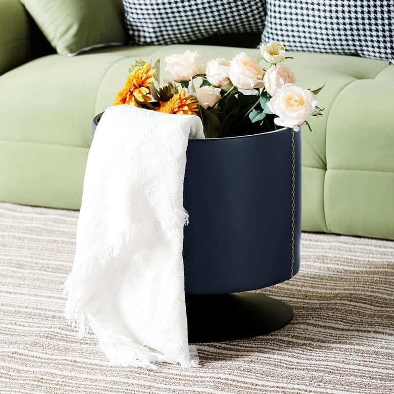 Faux Leather Ottoman Foot Rest(16.5" Wx18 H)