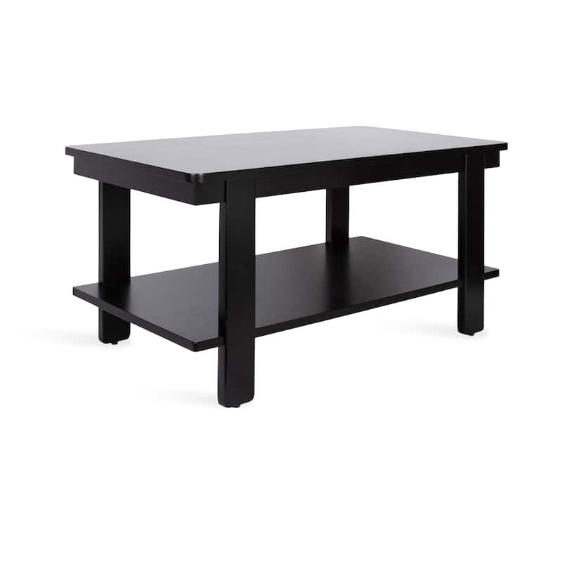 Kate and Laurel Foxford Rectangle Coffee Table - Black - 36x20x19