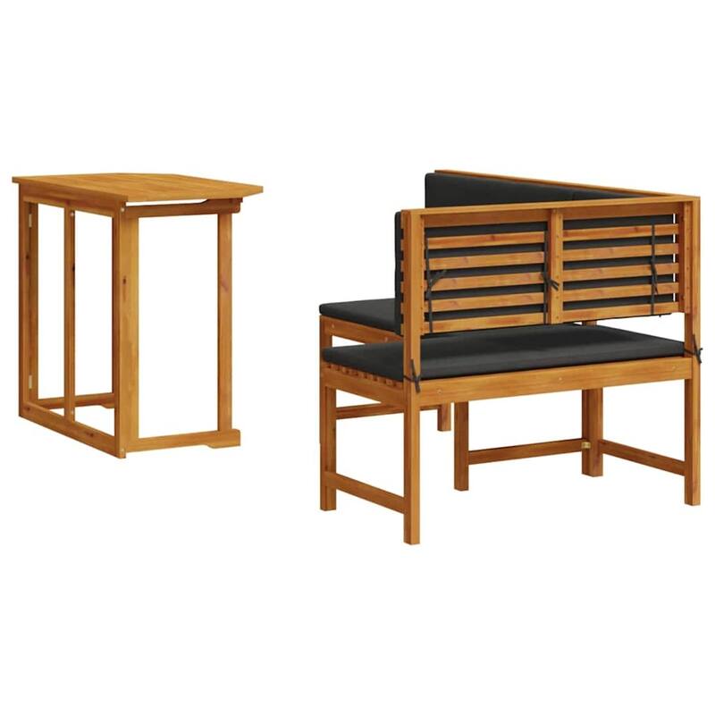 vidaXL Garden Bench Set Brown solid acacia wood - 20 x 35 x 30