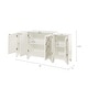 preview thumbnail 10 of 8, Madison Park Verona Cream Quatrefoil Dining Buffet Server