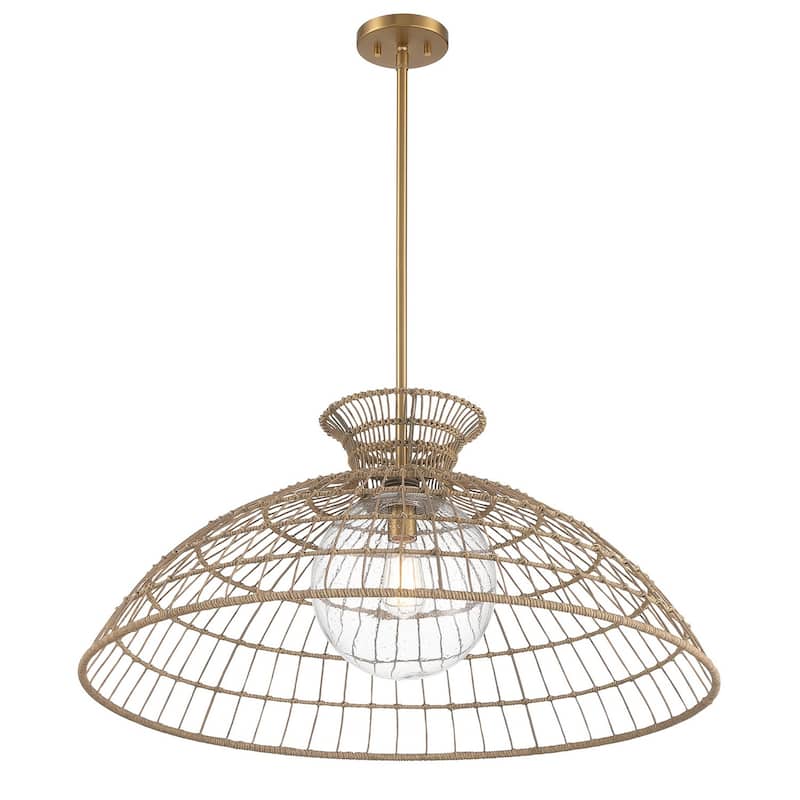 Lanai 1-Light Pendant in Warm Brass