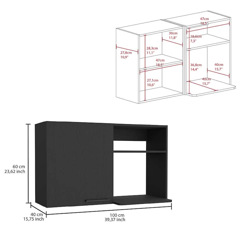 Kitchen wall cabinet Burwood, White Finish,High quality and durable