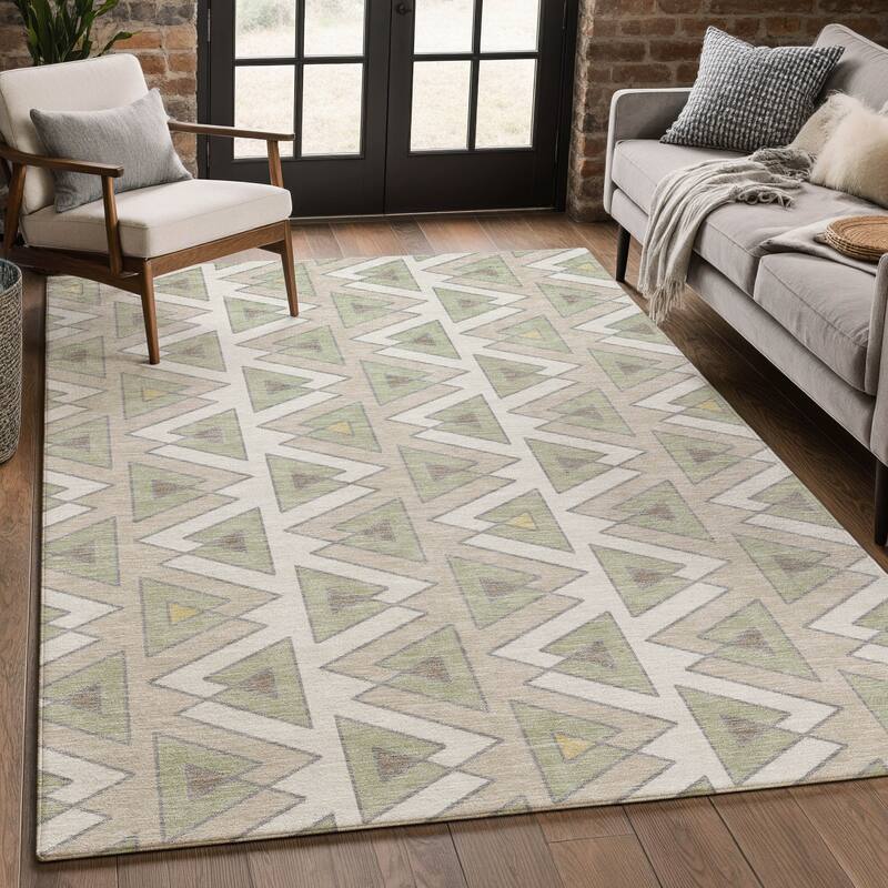 Machine Washable Indoor/ Outdoor Global Lyons Chantille Rug