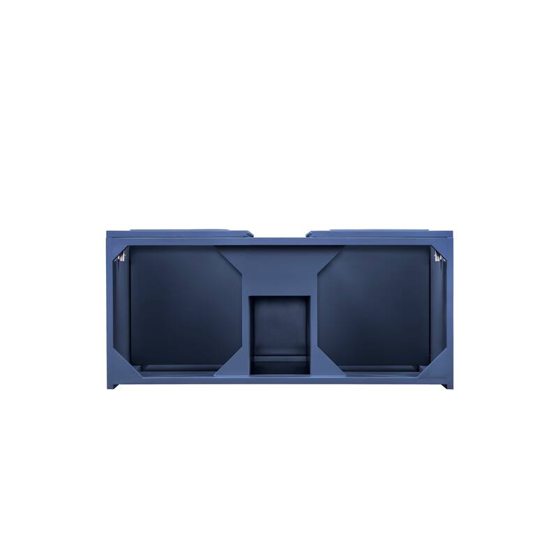 James Martin Vanities Alicante 39.5" Single Vanity Cabinet, Azure Blue, Radiant Gold w/ White Glossy Composite Stone Top