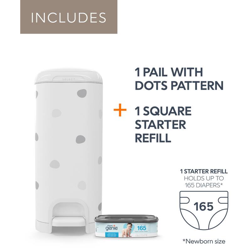 Diaper Genie Select Pail with Starter Refill