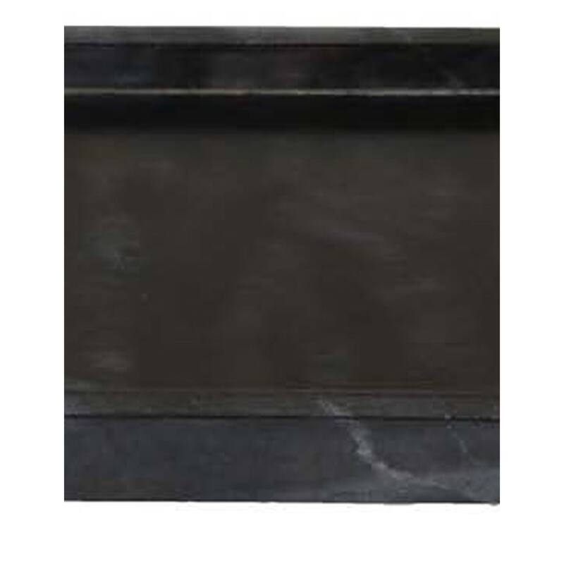 Honx Foyer Accessory Tray, Raised Lip Edges, 14 Inch Black Marble
