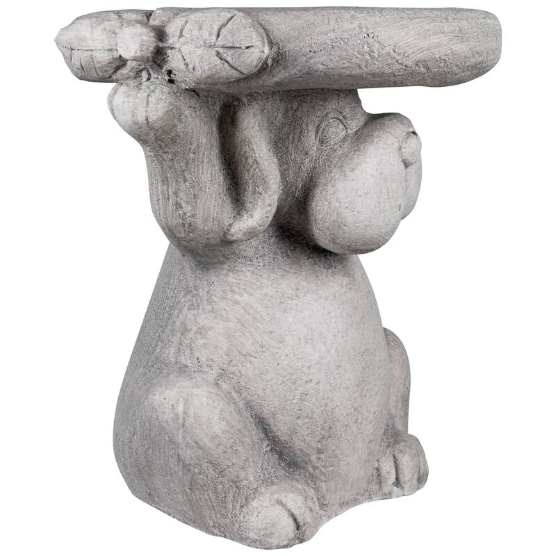 Dog Outdoor Garden Plant Stand - 12.25" - Gray