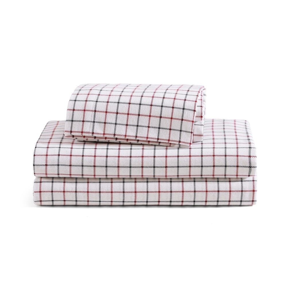 Tommy Hilfiger Printed Cotton Flannel Sheet Set