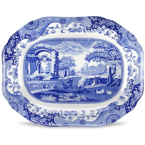 Spode Blue Italian Medium Oval Platter - Blue/White - 14 inch