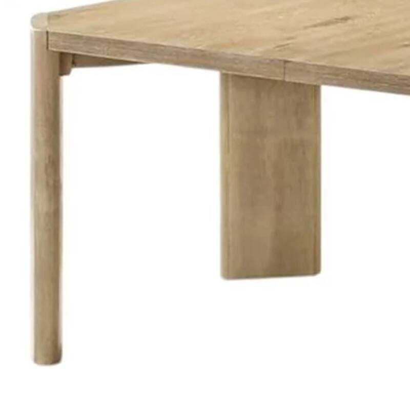 Edey Dining Table, 66-84 Inch Expandable Top in Oak Brown, Panel Legs - Oak Brown